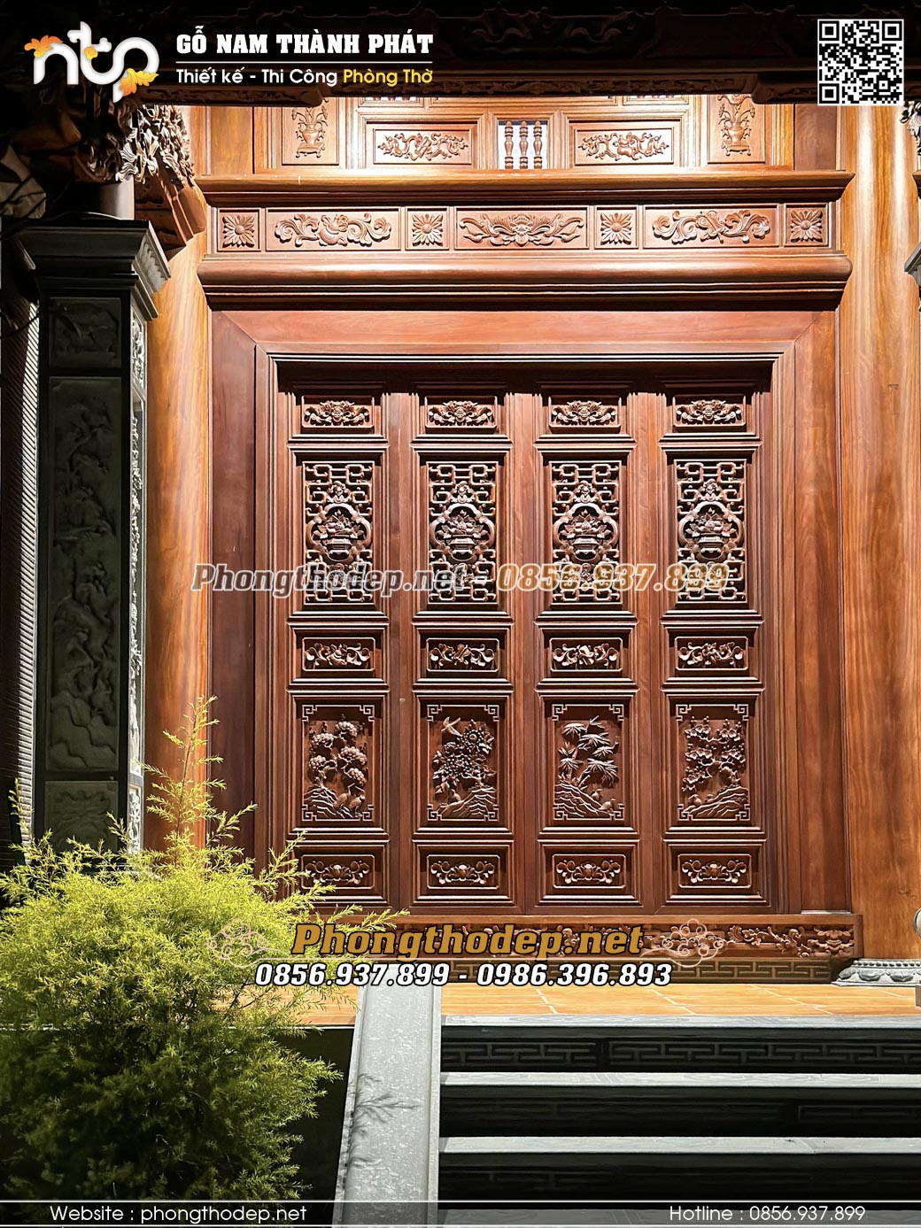 Cửa bức bàn trong thi công nhà gỗ